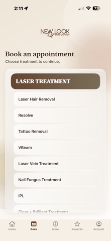 New Look Skin Center app screenshot