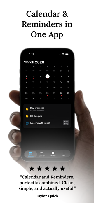 One – Calendar & Reminders Screenshot 1 of 6