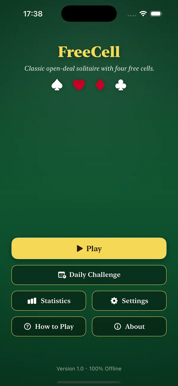 Screenshot #1 pour FreeCell - Classic Puzzle