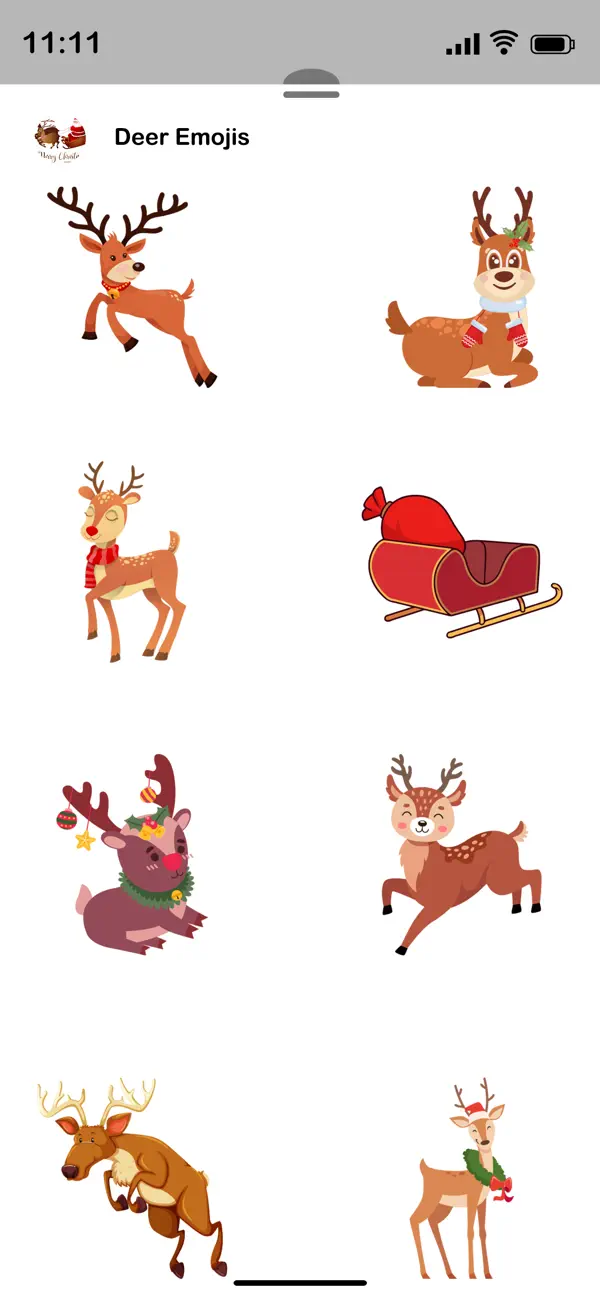 Screenshot #3 pour Deer Emojis & Stickers