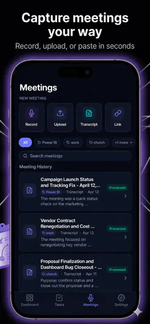 NextNudge: AI Meeting Tasks screenshot 2
