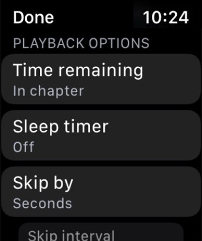 Audible: Audiobooks & Podcasts: official Apple Watch preview 3 (opens full image in a new tab)