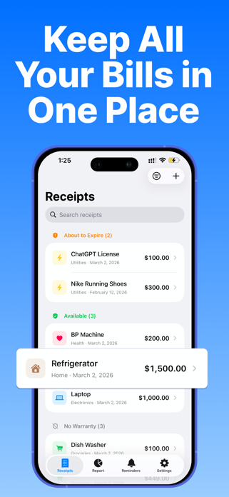 Keep Bills: Receipt Manager Screenshot 1 of 4