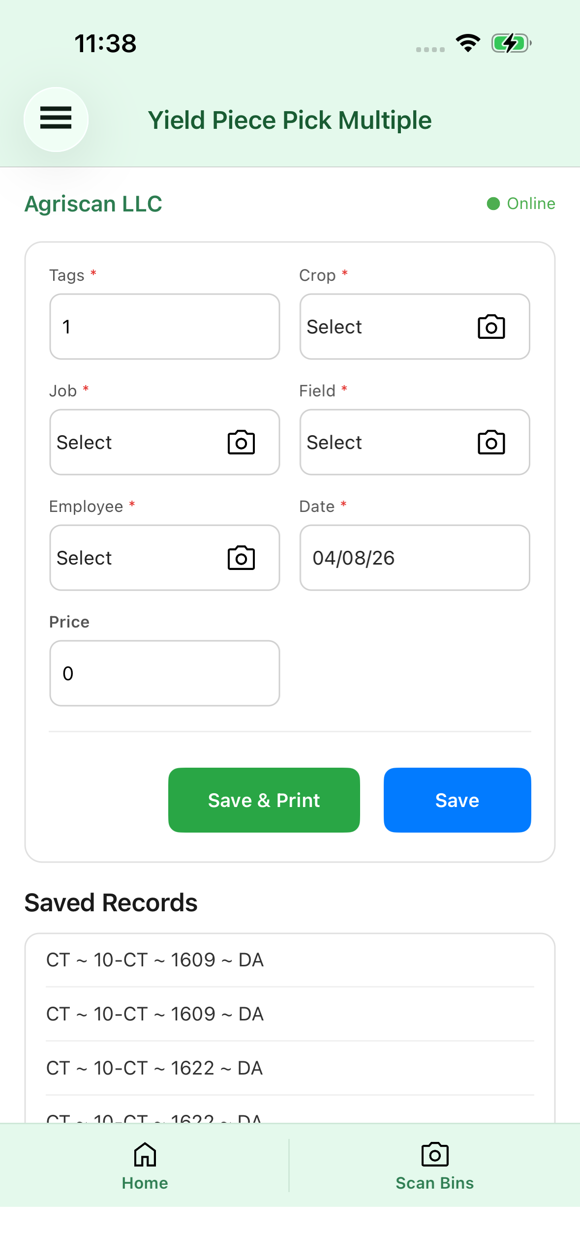 Agriscan screenshot 2
