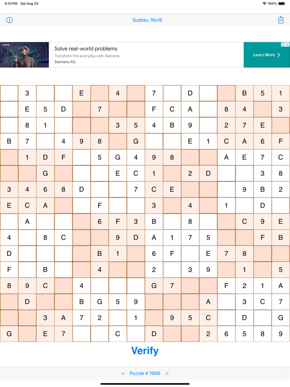 Screenshot #5 pour Sudoku 16x16 Game
