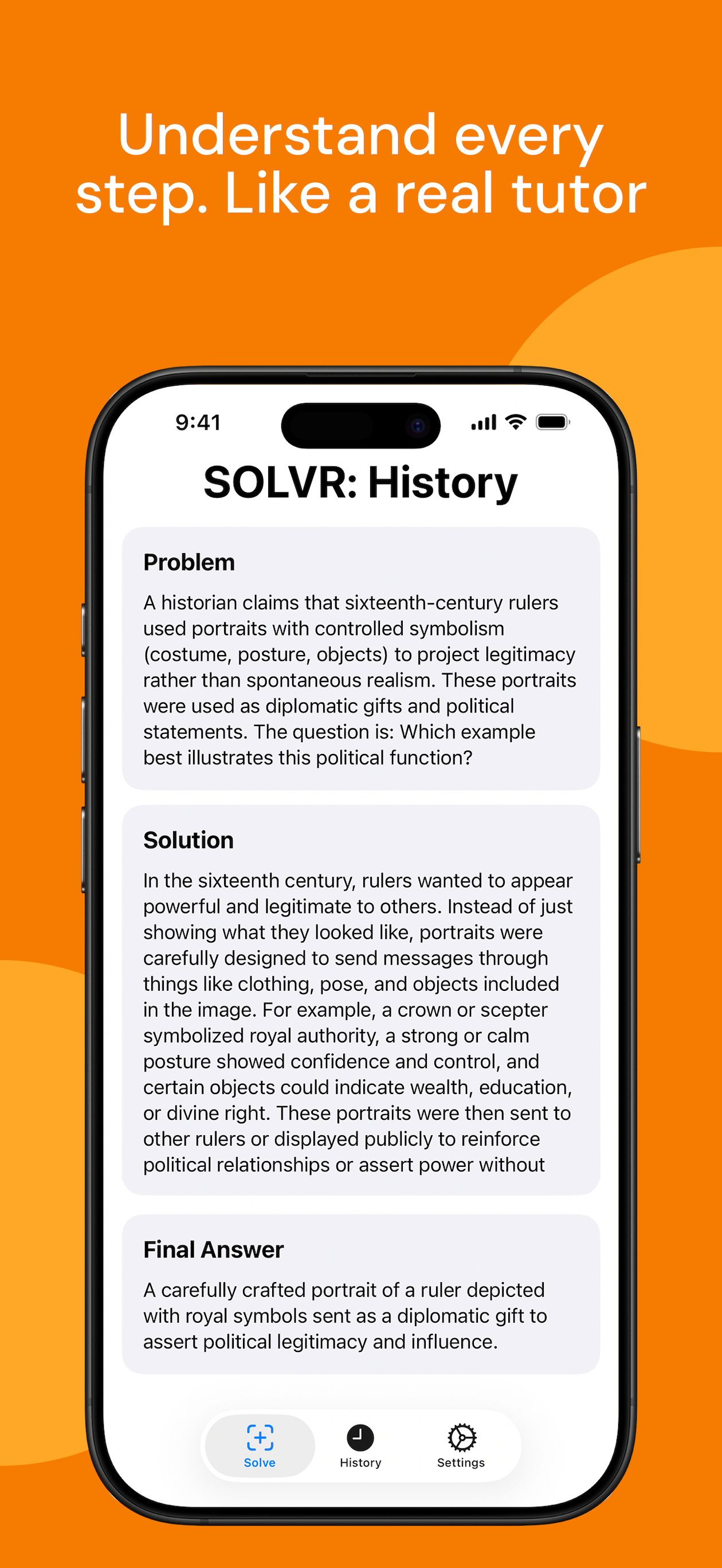 SOLVR: AI History Study App
