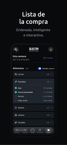 Blue Gym Nutrición screenshot