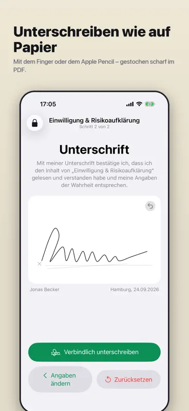 Einverständniserklärung App screenshot 3 of 8