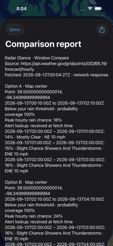 Radar Glance screenshot 3