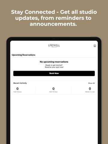 Livewell Pilates Studio iPad screenshot