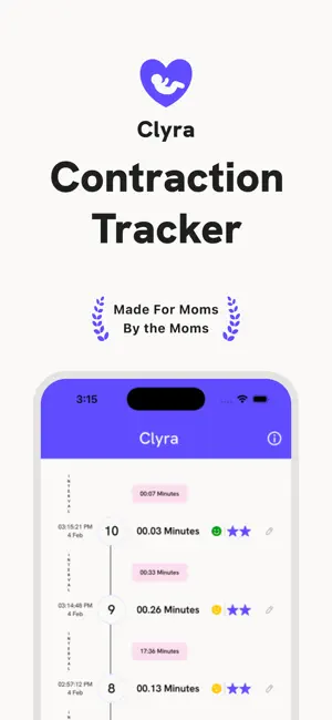 Contraction Timer · Tracker screenshot 1