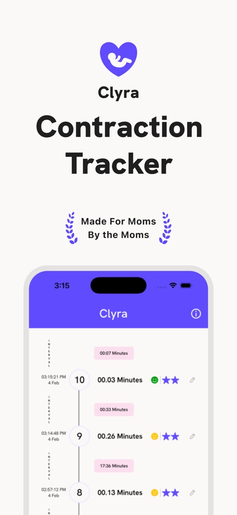 Contraction Timer · Tracker - Medical App | MWM