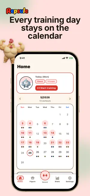 Repsule: Workout Log × Gacha screenshot 4