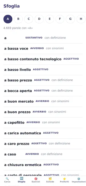 Dizionario Italiano - Offline screenshot 1
