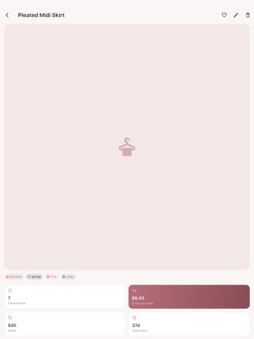 Dresskeep: Wardrobe Planner iPad screenshot