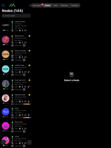 Meshtastic iPad screenshot