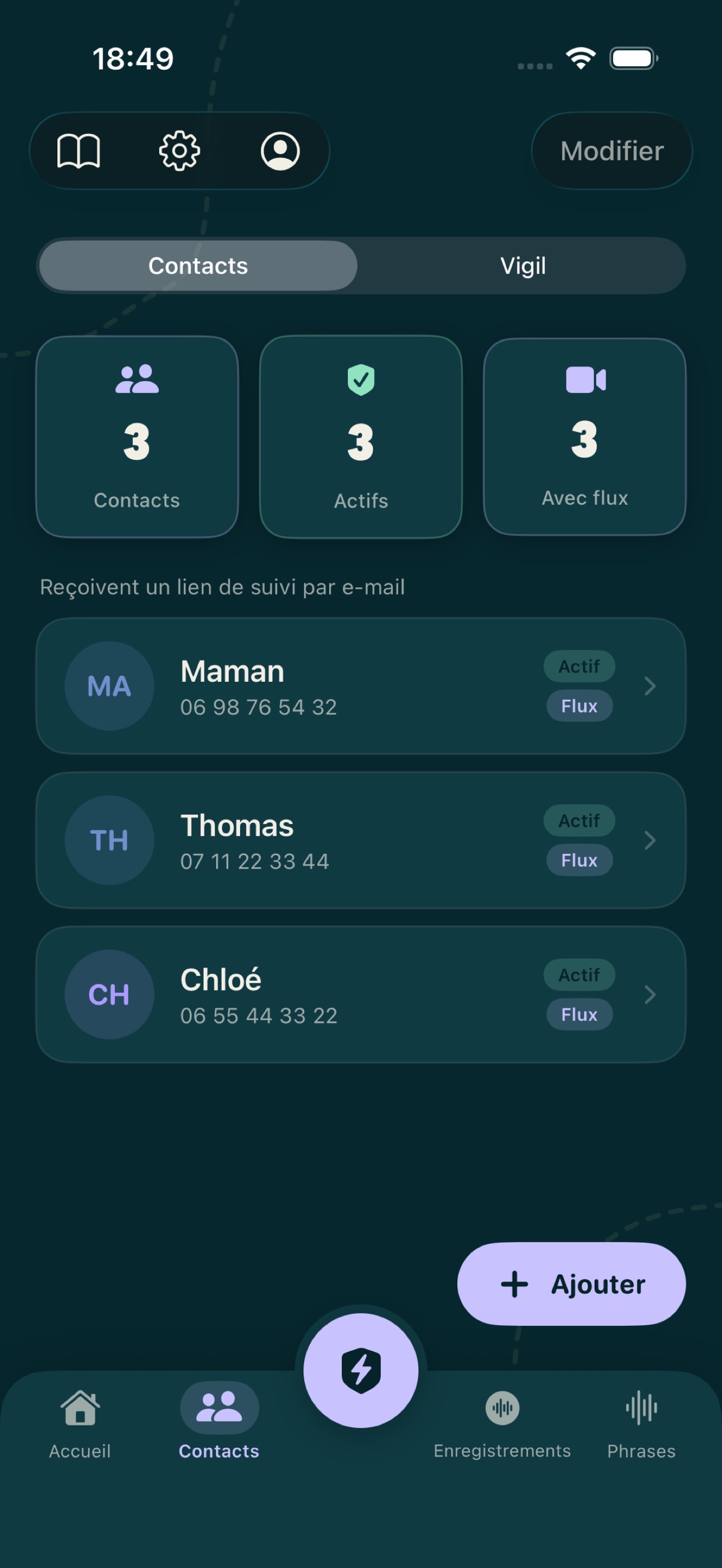 Screenshot 2 of Vigil : Sécurité & SOS Vocal