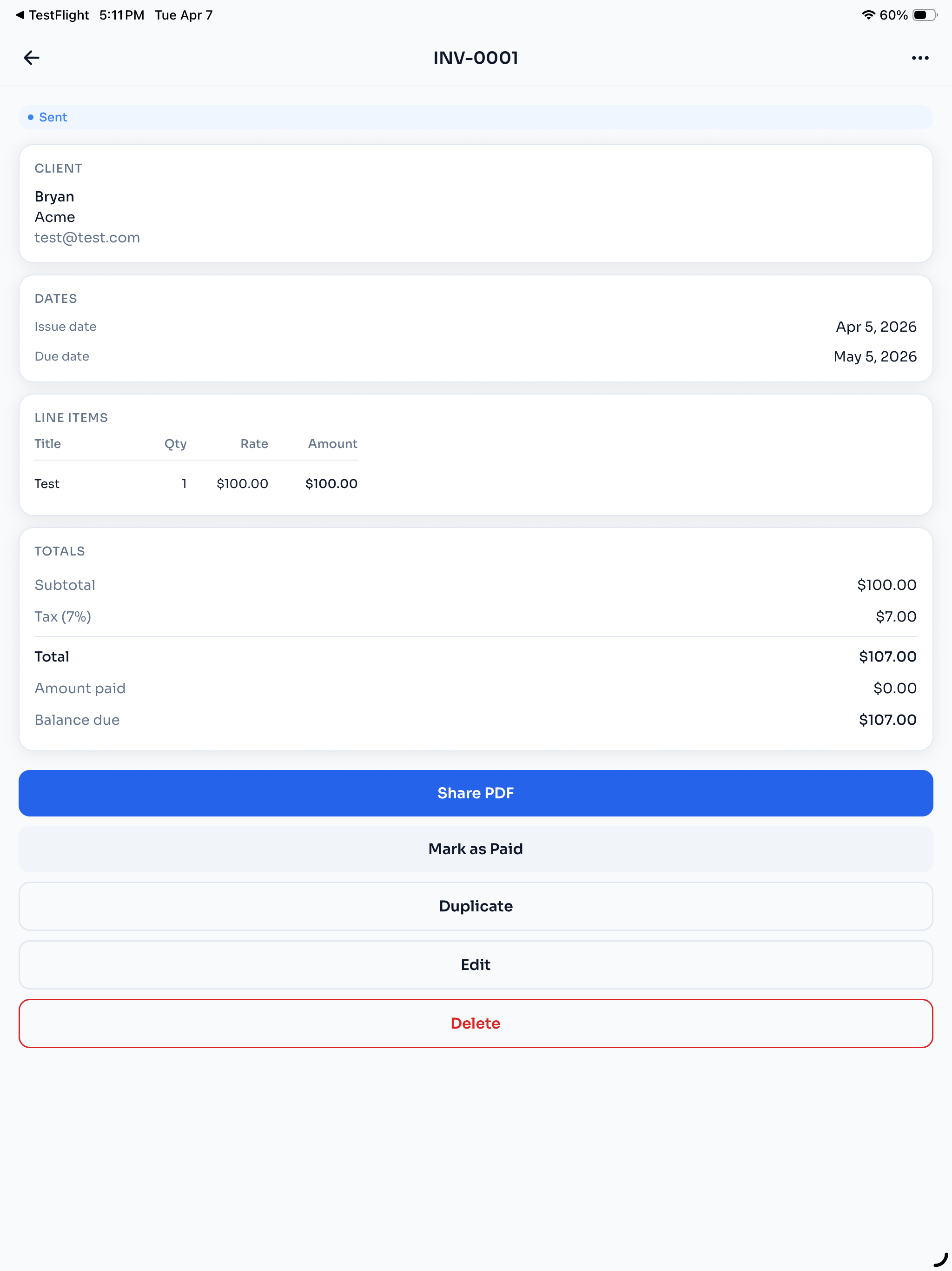 QuickBill: Invoice & Estimate screenshot 6