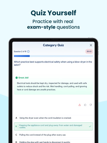 COSMETOLOGY Exam Review 2026 iPad screenshot