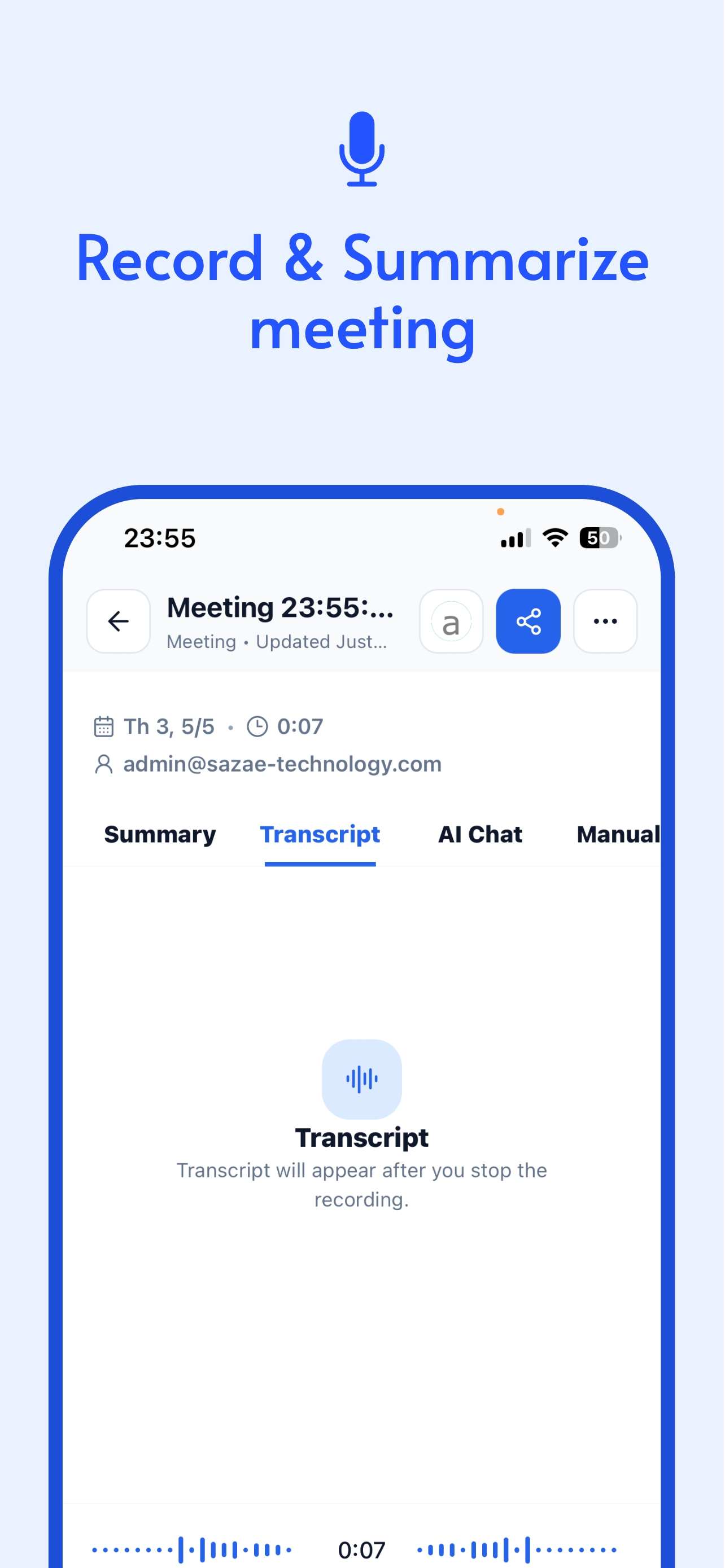 Klinks: File, AI Meeting, Note