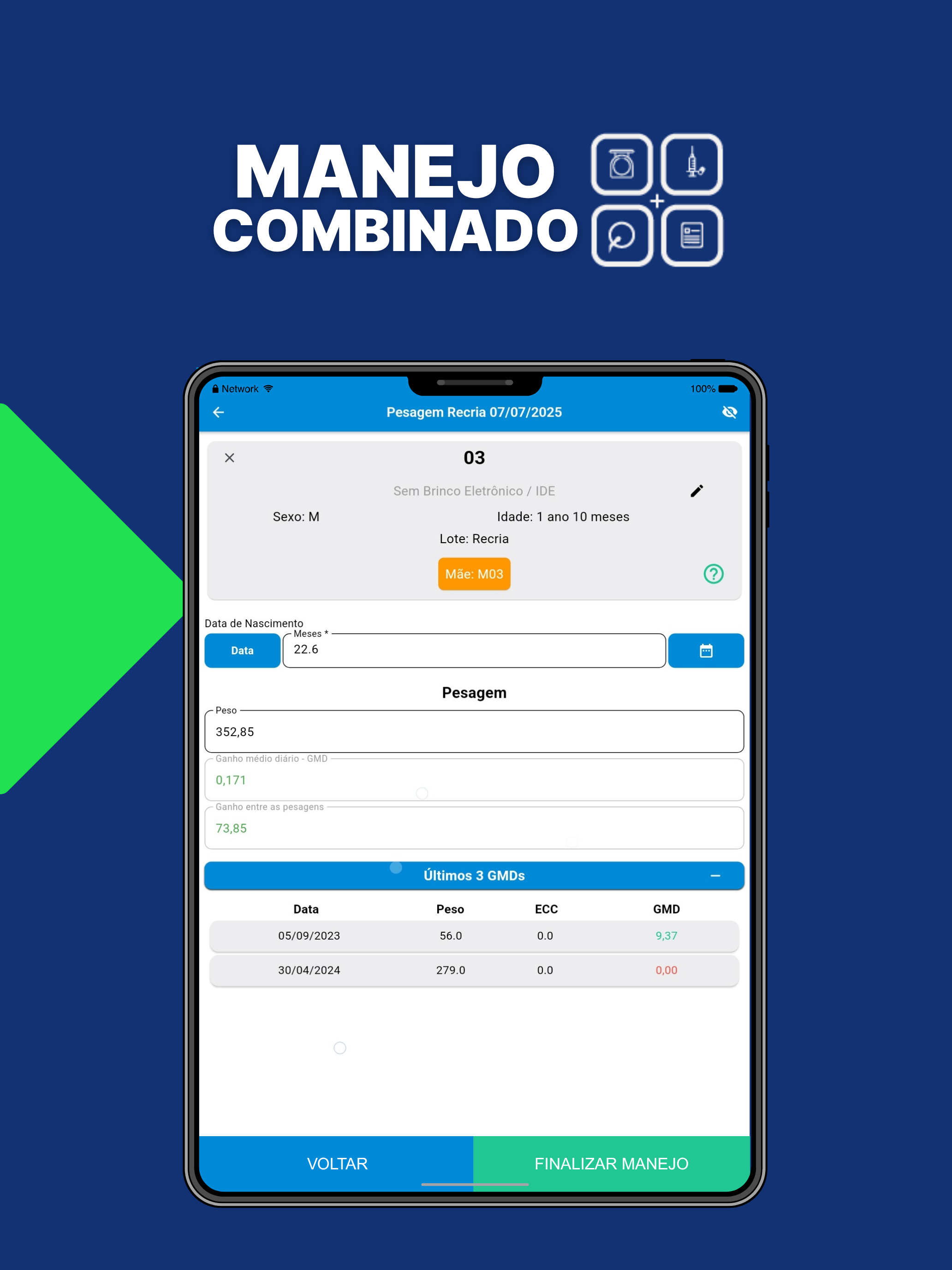 Leigado gestão leite e corte