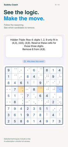Sudoku Coach: Trainer Screenshot 1 of 10