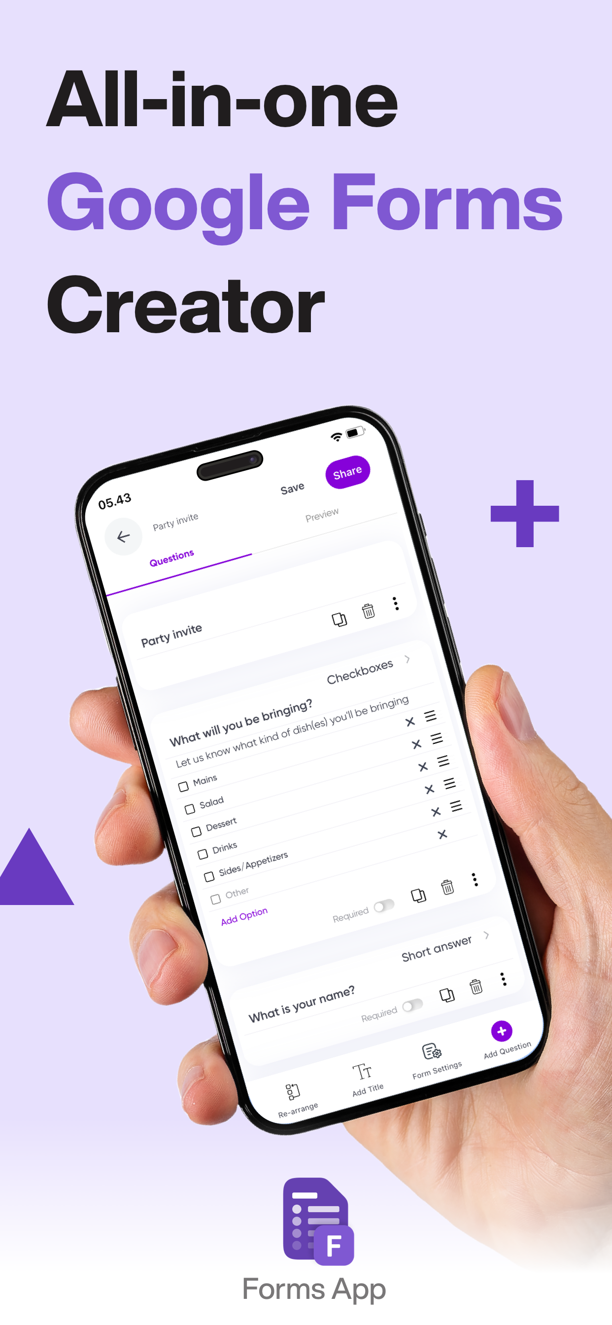 Forms para Google Formularios
