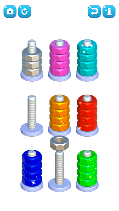 Nuts Sort: Nuts & Bolts Puzzle Screenshot