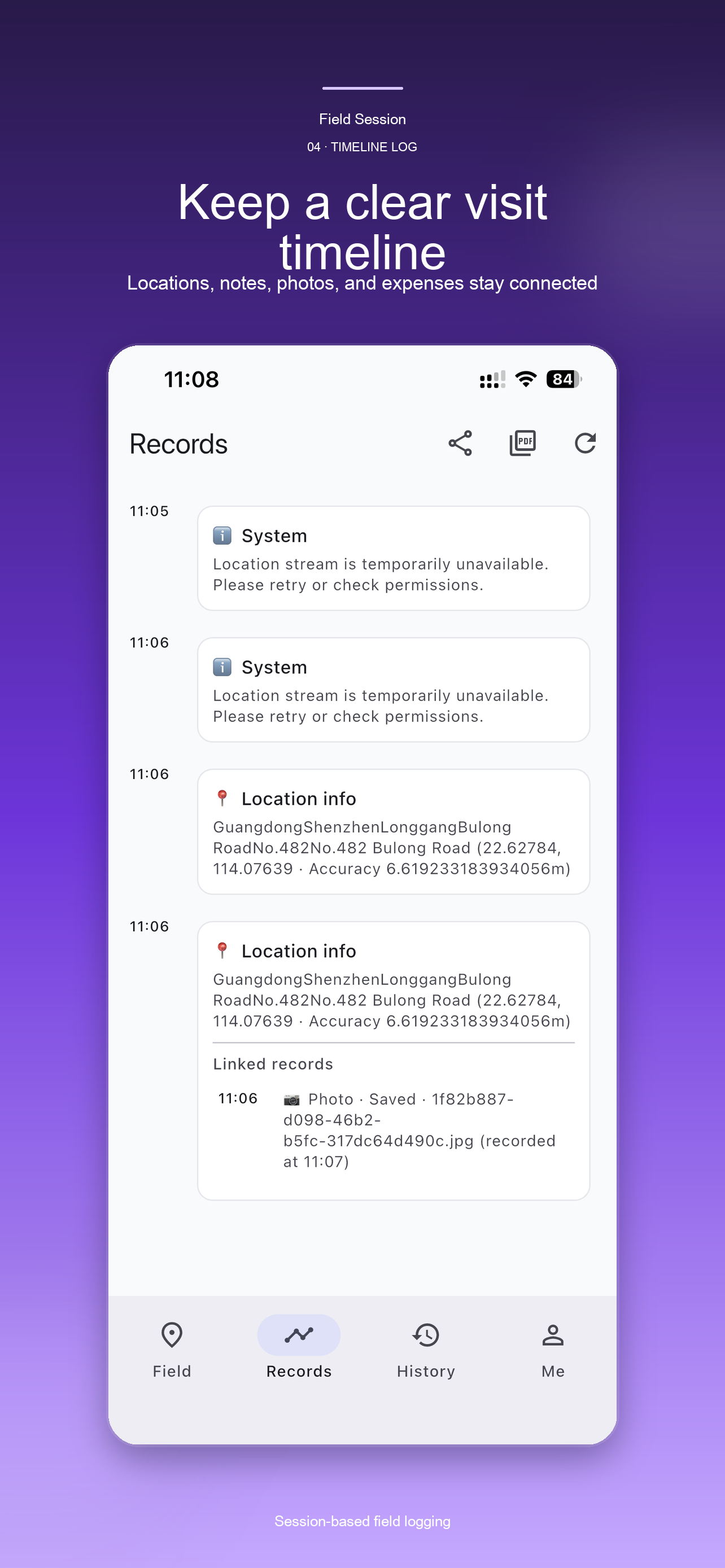 Field Session screenshot 4