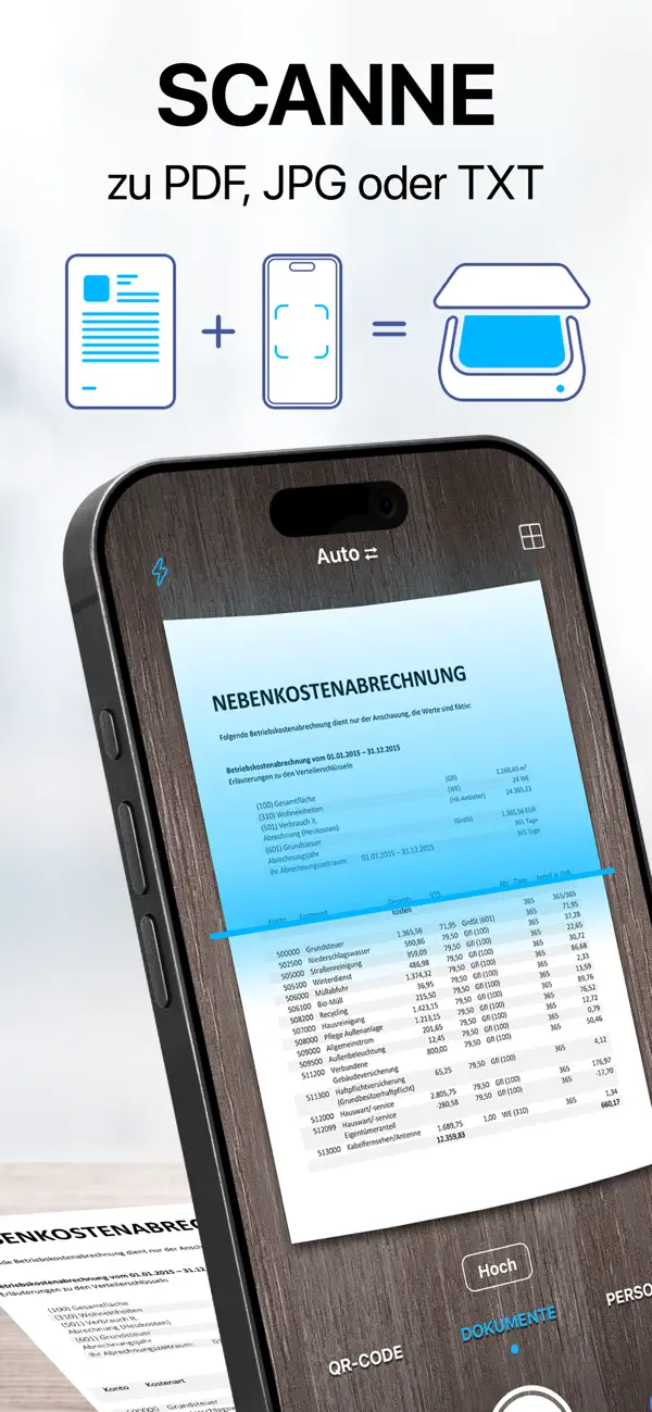 iScanner - Dokumenten Scanner iPhone App Screenshot 1 – Wirtschaft
