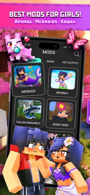 Aphmau Cute Girl Mods for MCPE screenshot 2