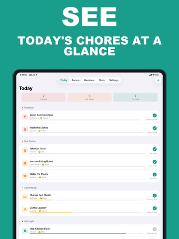 Chore Household Task Tracker iPad screenshot