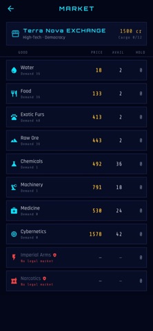 Stellar Dealer: Space Trader iPhone screenshot