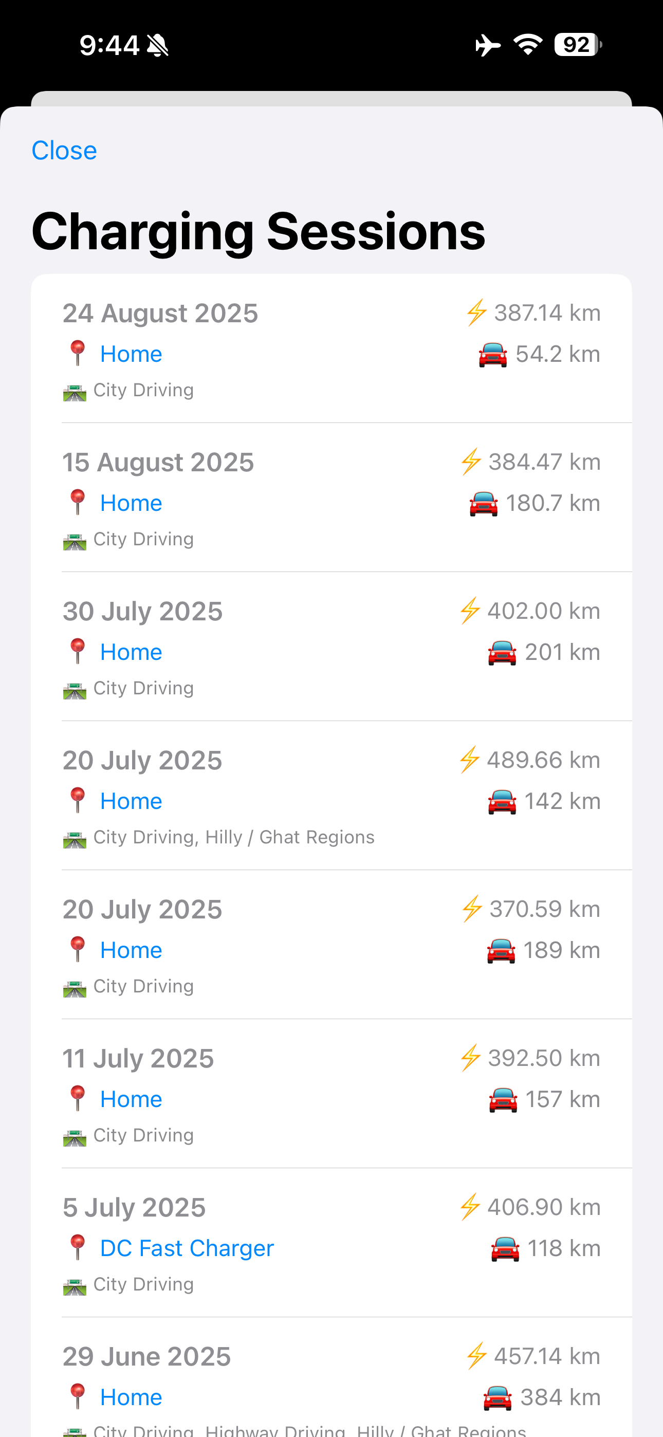 My EV Stats screenshot 3