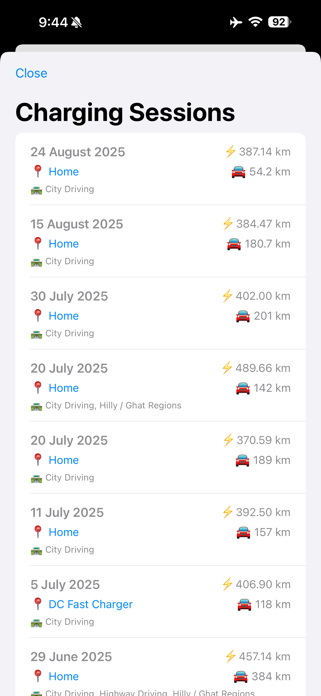 My EV Stats Screenshot 3 of 6