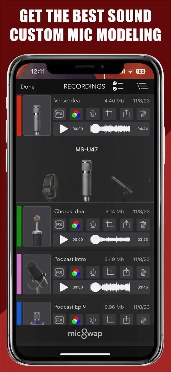 #2. MicSwap: Microphone Recording (iOS) 由: Future Moments
