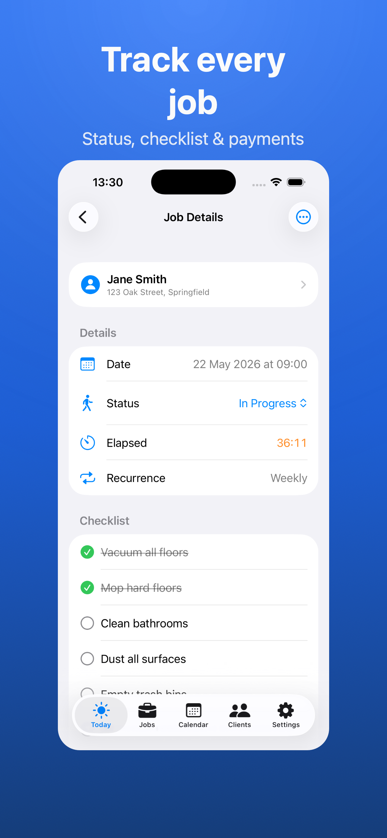 Clean Job Tracker screenshot 2
