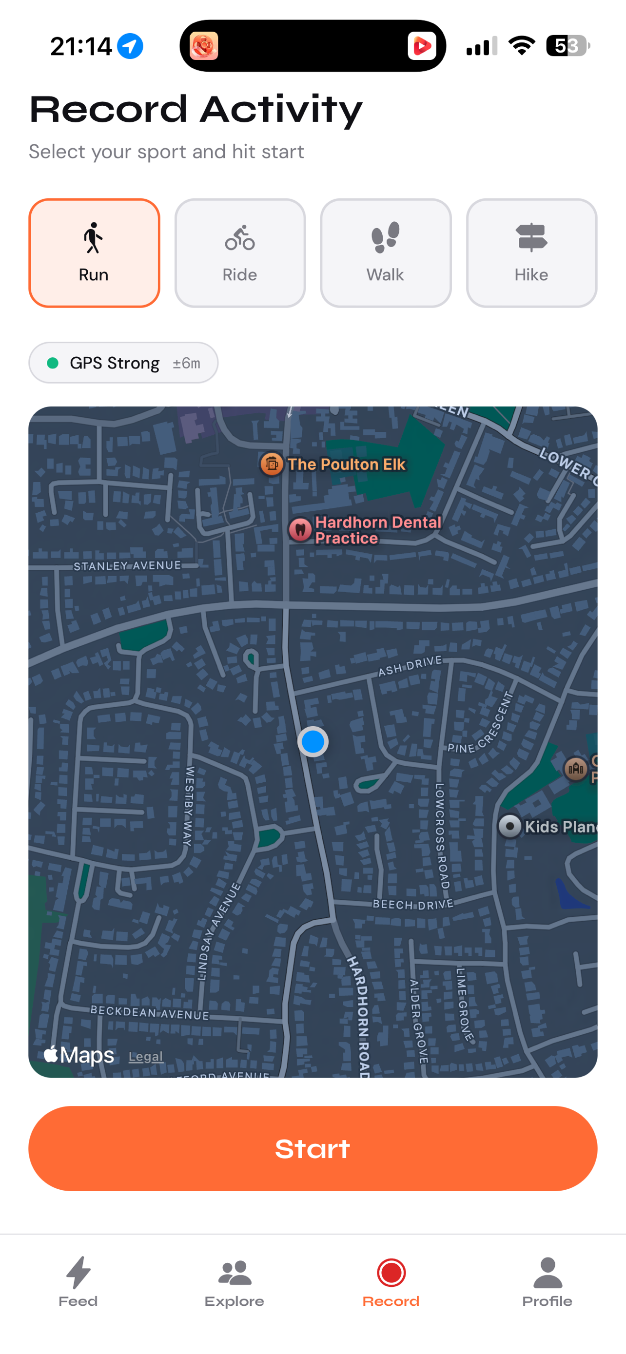 PaceMap screenshot 2