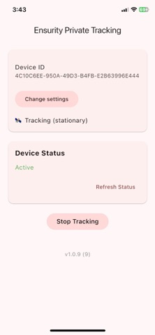 Ensurity Private Tracking Screenshot 1 of 3