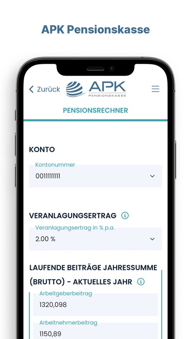 APK Pensionskasse Screenshot