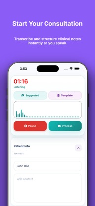 Qmed Scribe - AI Notetaker screenshot 2