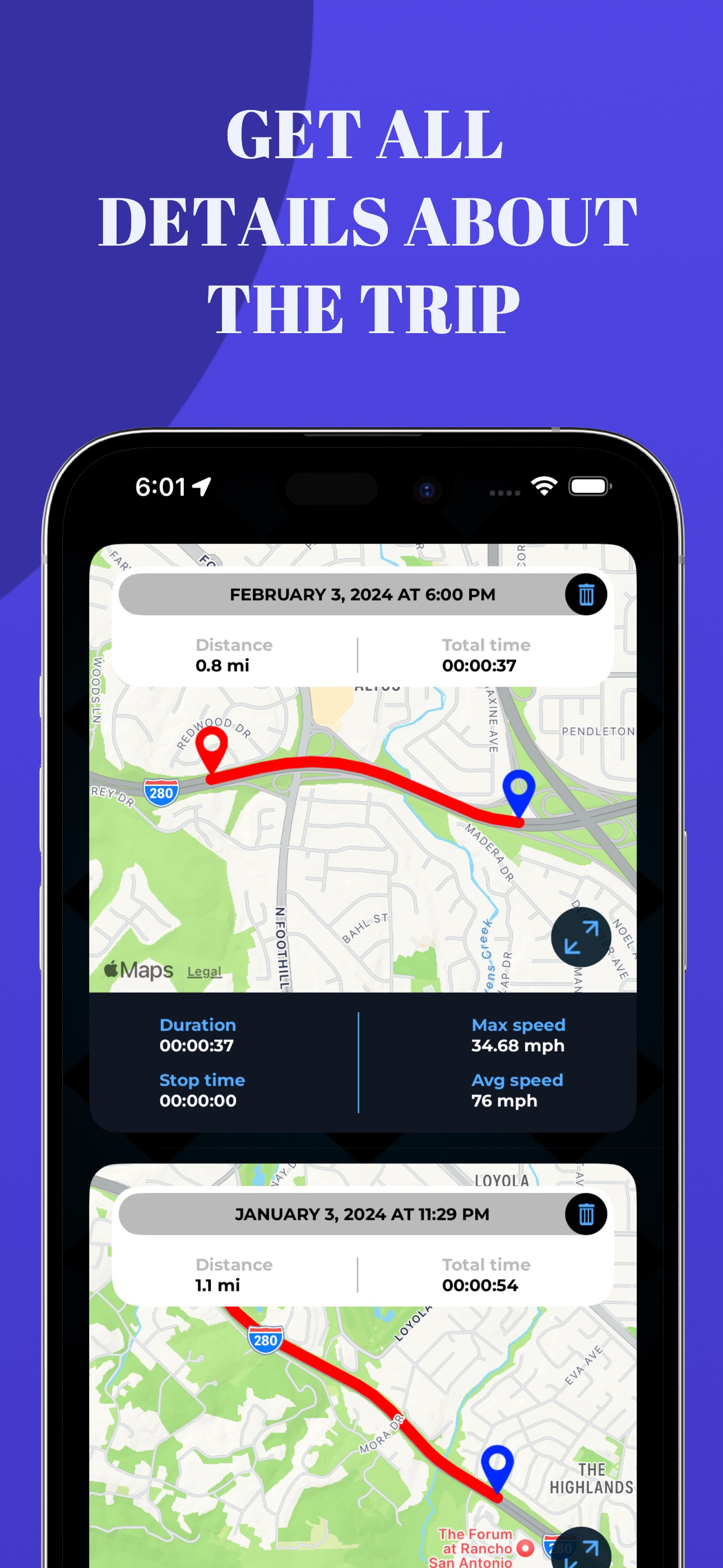 GPS Speedometer. Speed tracker