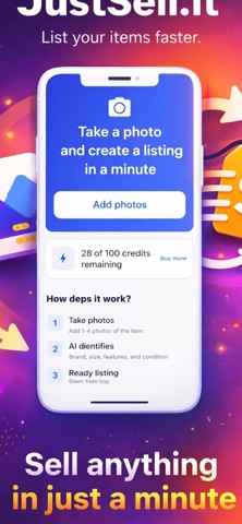 JustSell.it: AI Listing Maker Screenshot 1 of 5