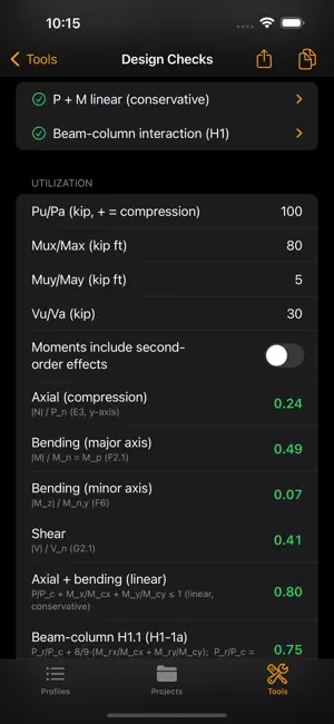 Steel Profiles screenshot 2