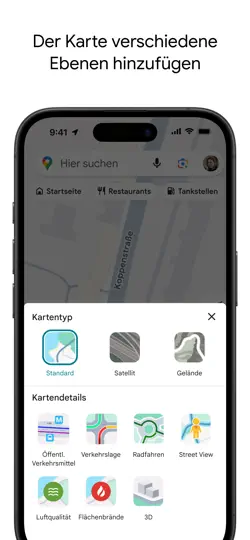 Screenshot von Google Maps auf dem iPhone 4