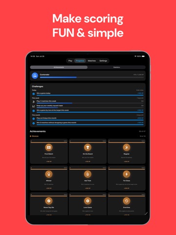 Squash Scoreboard: Nick iPad screenshot
