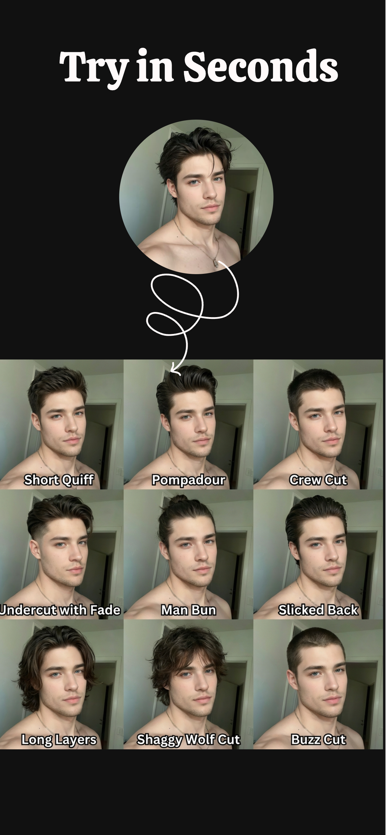 AI Hairstyle and Beard Try-on