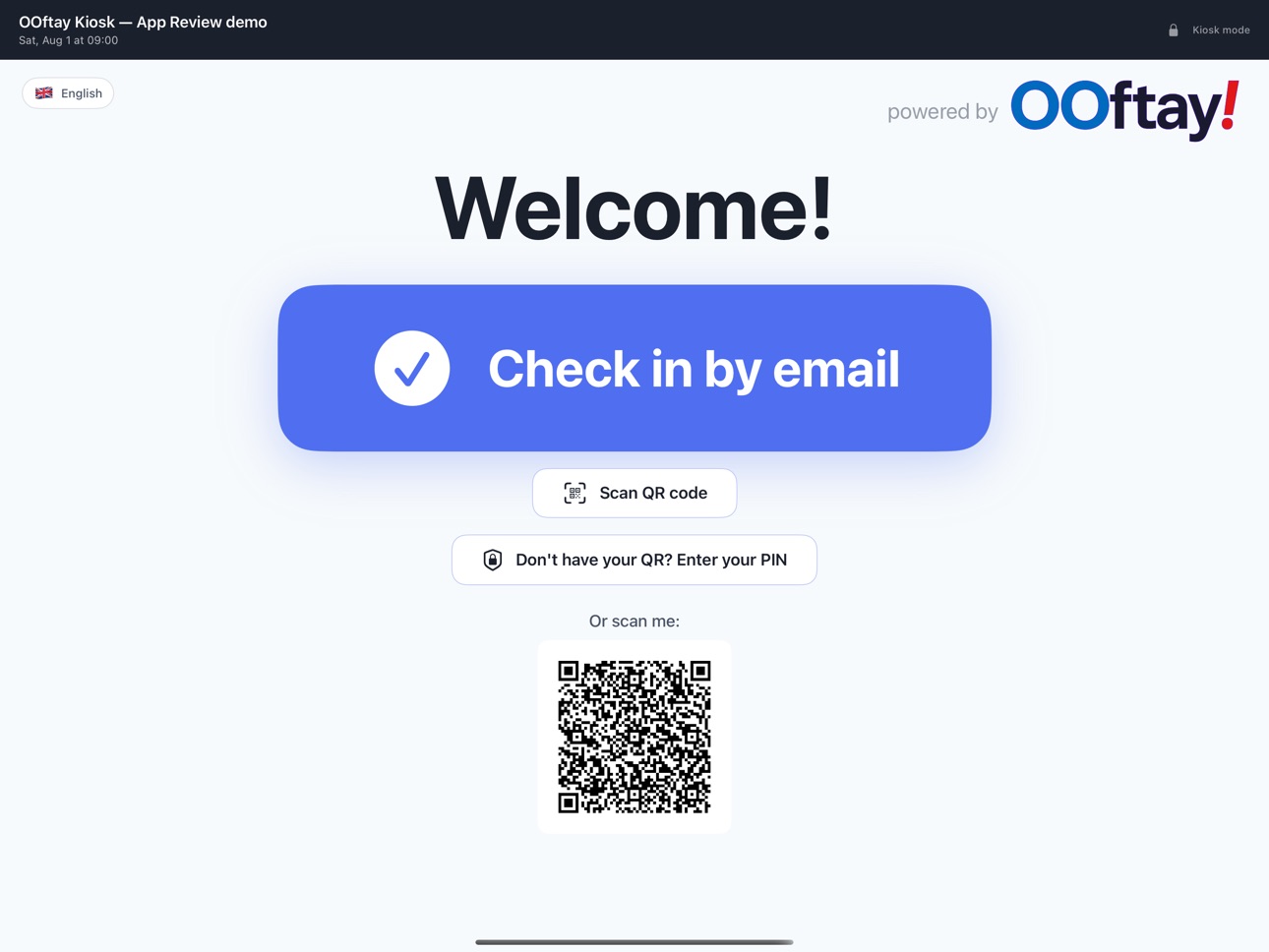Screenshot 1 of OOftay! Kiosk