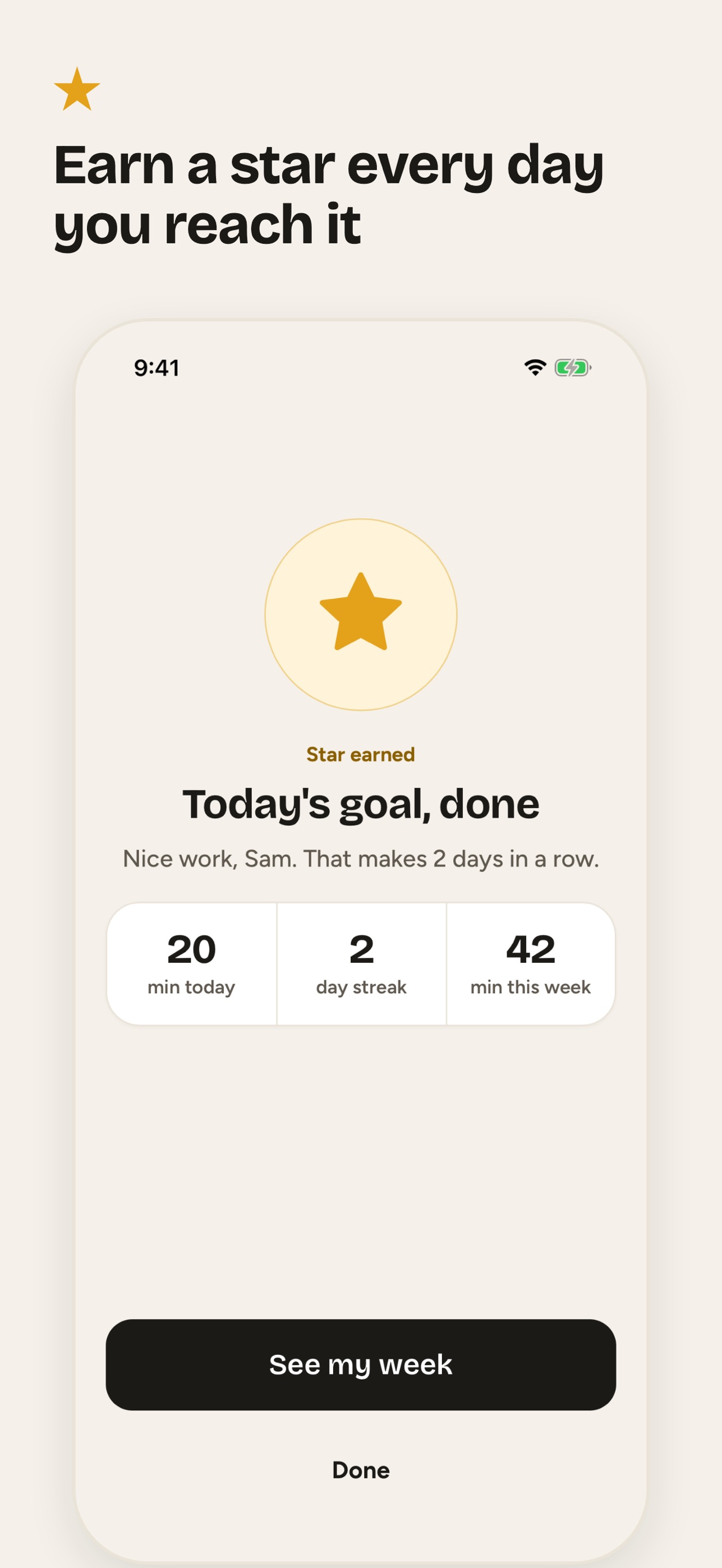 Screenshot 2 of Practice Log: Piano & Music