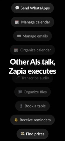 Zapia: Personal AI Assistant iPhone screenshot 3 — productivity app by BrainLogic AI SAS